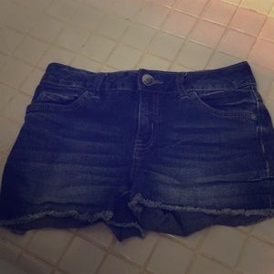Dark jean shorts